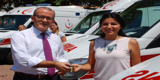 Sağlık Bakanlığı Tarafından Gönderilen Ambulanslar Görev Yerlerine Dağıtıldı